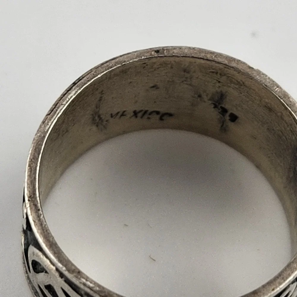 Vintage Sterling Silver 925 Mexico‎ Band Ring Size 6.75